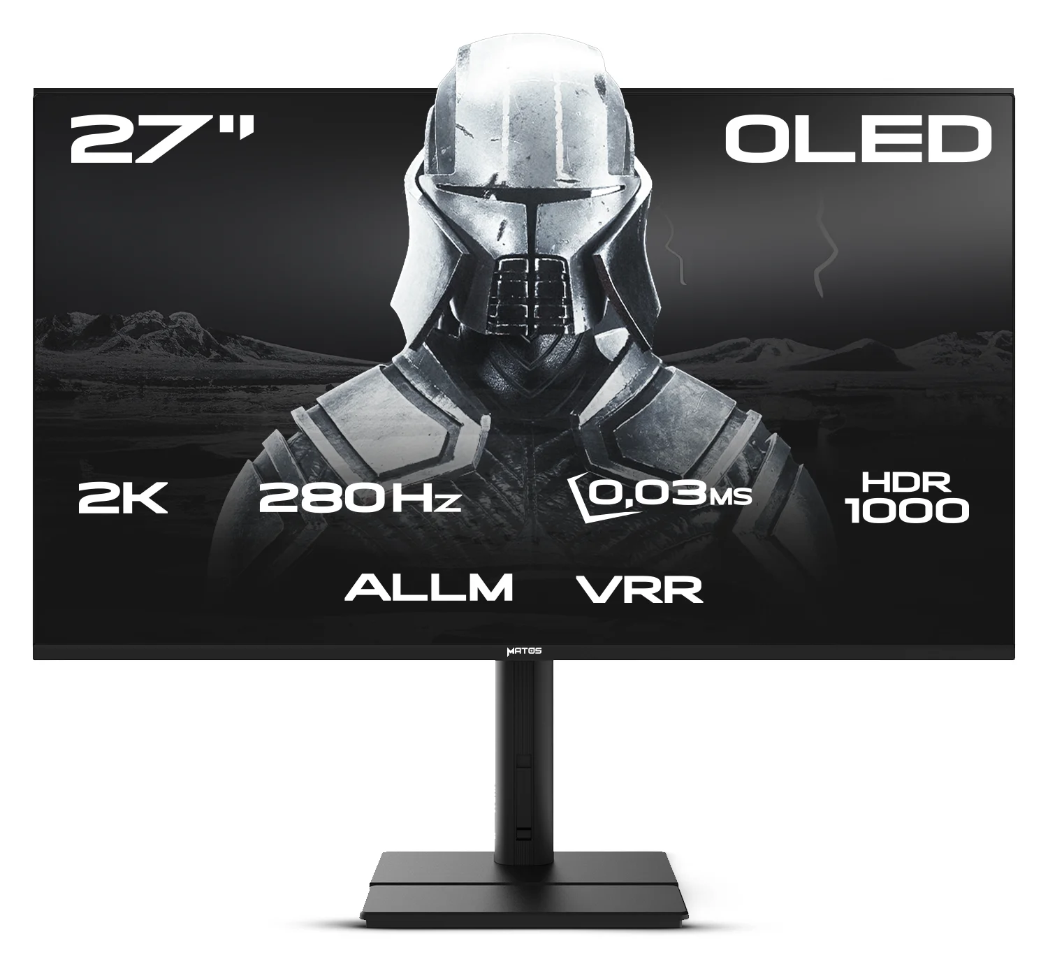 MONITEUR MATOS STORM OLED OL03 280HZ 27 POUCE ADJUSTABLE QHD 2K